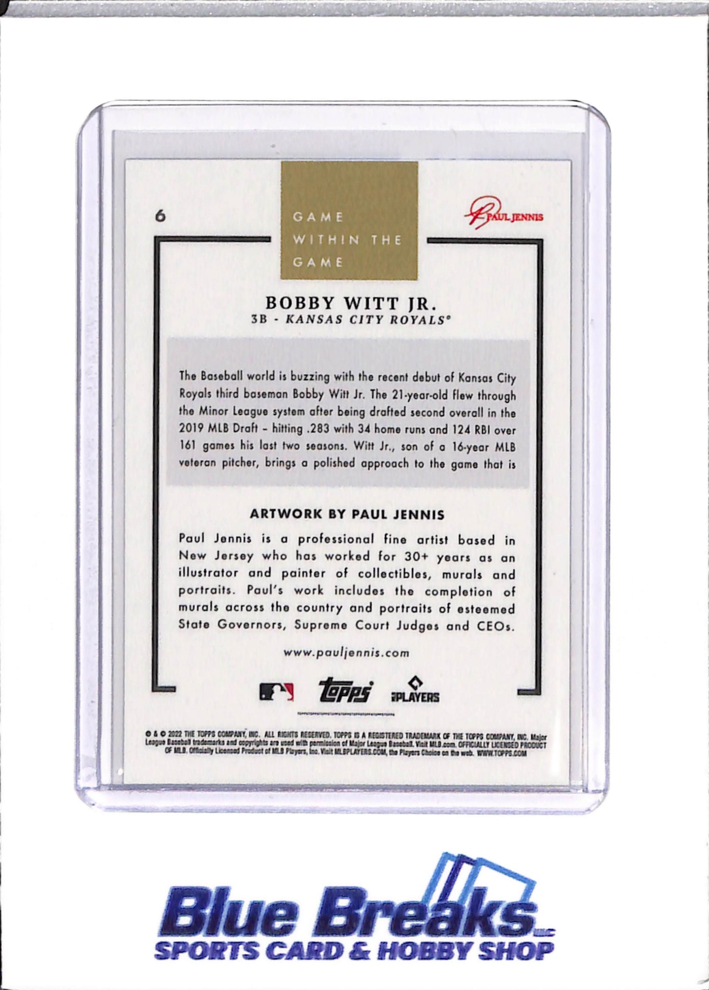 2022 Topps Now - Game within the Game - Bobby Witt - #6 - Kansas City Royals - Baseball - Rookie