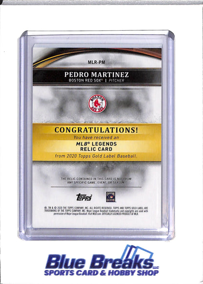 2020 Topps - Pedro Martinez - Gold Label - MLB Legends - Boston Red Sox - Baseball - 37/50 - #MLR-PM