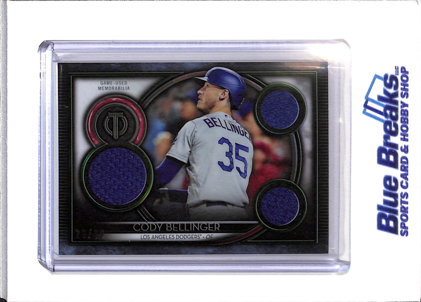 2020 Topps - Cody Bellinger - Tribute - Los Angeles Dodgers - Baseball - Triple Relic - 26/99