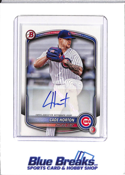 2025 Bowman - Cade Horton - Chicago Cubs - Baseball - Prospect - #BPA-CHO - Auto