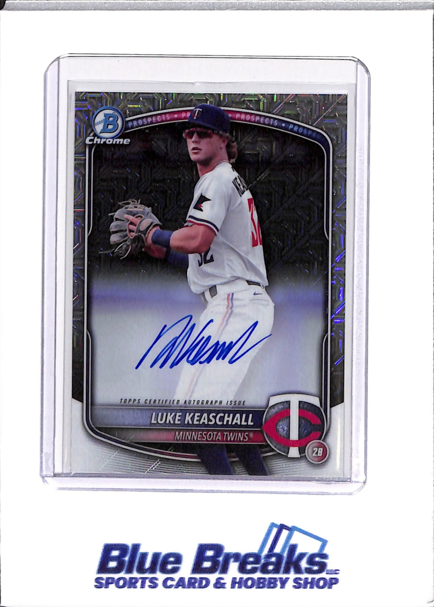 2025 Bowman - Luke Keaschall - Chrome - Baseball - Minnesota Twins - #BMA-LK - Auto - Mojo Refractor