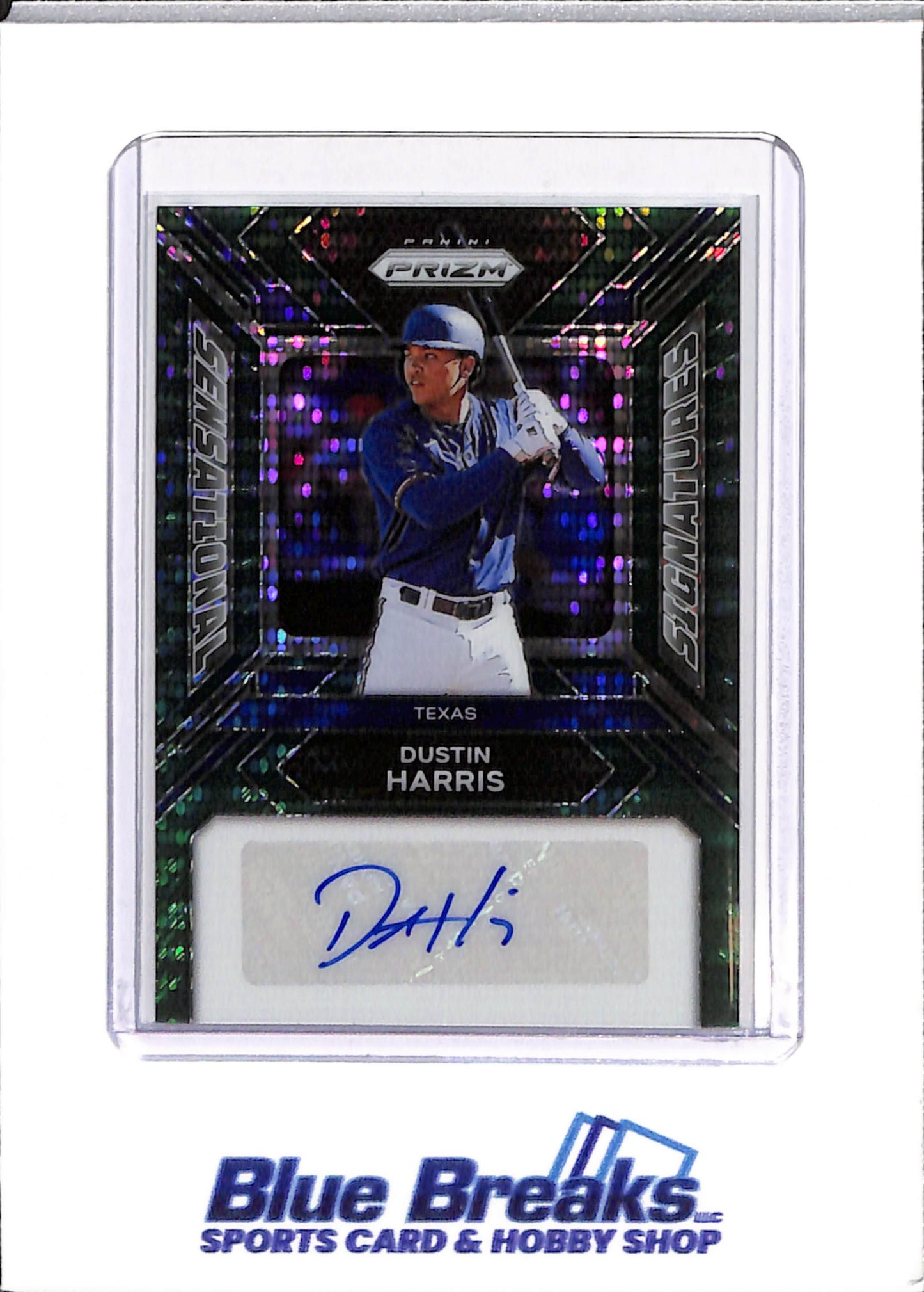2024 Panini - Dustin Harris - Prizm - Sensational Signatures - Auto - 20/25 - Green - Baseball - Texas Rangers