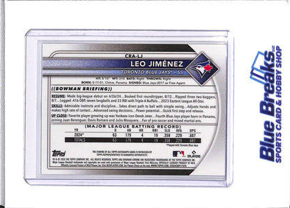 2025 Bowman Chrome - Leo Jimenez - Baseball - Toronto Blue Jays - #CRA-LJ - Auto - 61/150