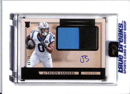 2024 Panini One - Ja'Tavion Sanders - Football - Carolina Panthers - Relic - Auto - 21/49