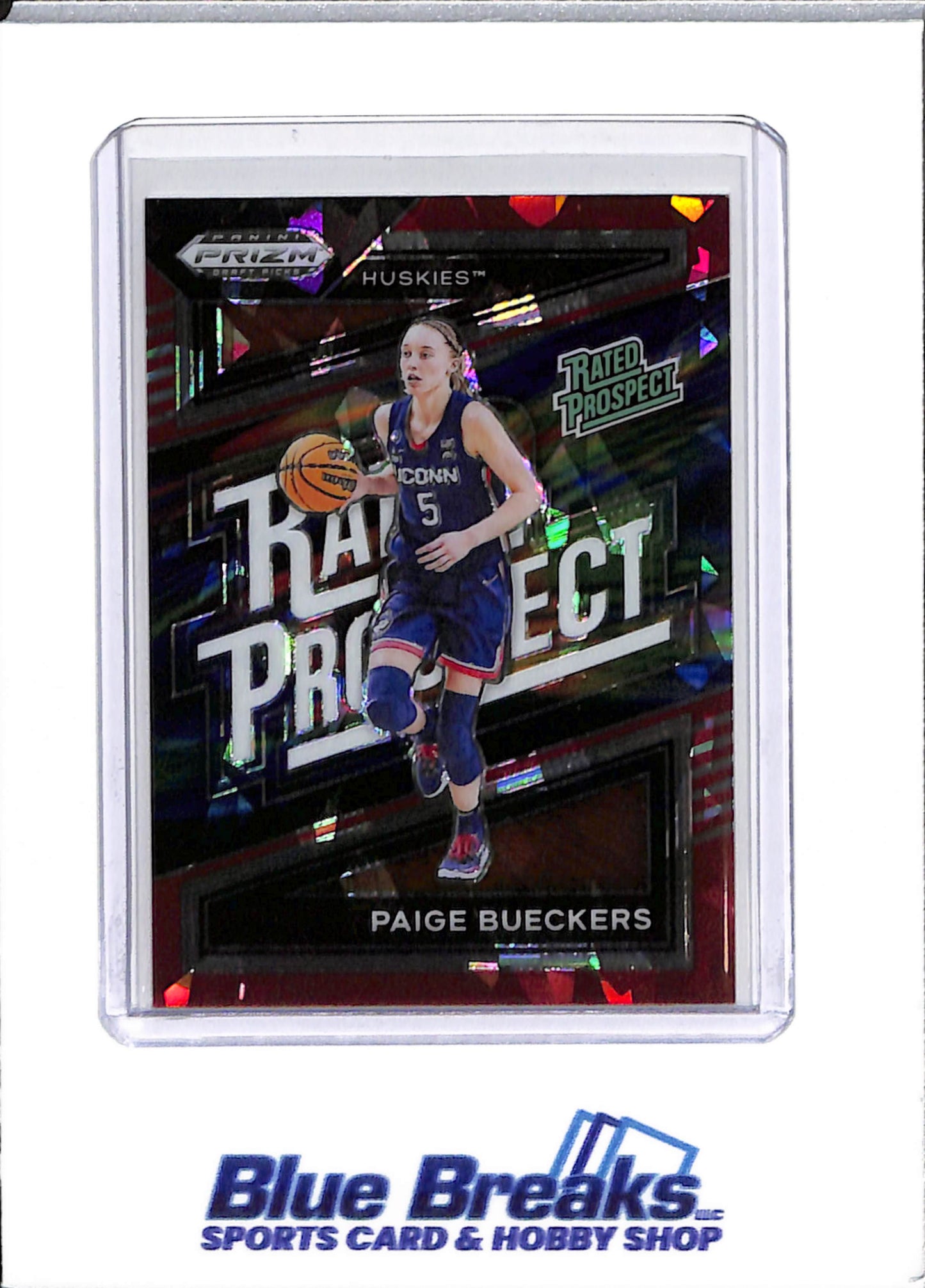 2024 Panini - Paige Bueckers - Prizm Draft Picks - Basketball - WNBA - UConn - Red - Rated Prospect - #2