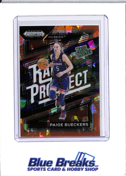 2024 Panini - Paige Bueckers - Prizm Draft Picks - Basketball - WNBA - UConn - Orange - Rated Prospect - #2