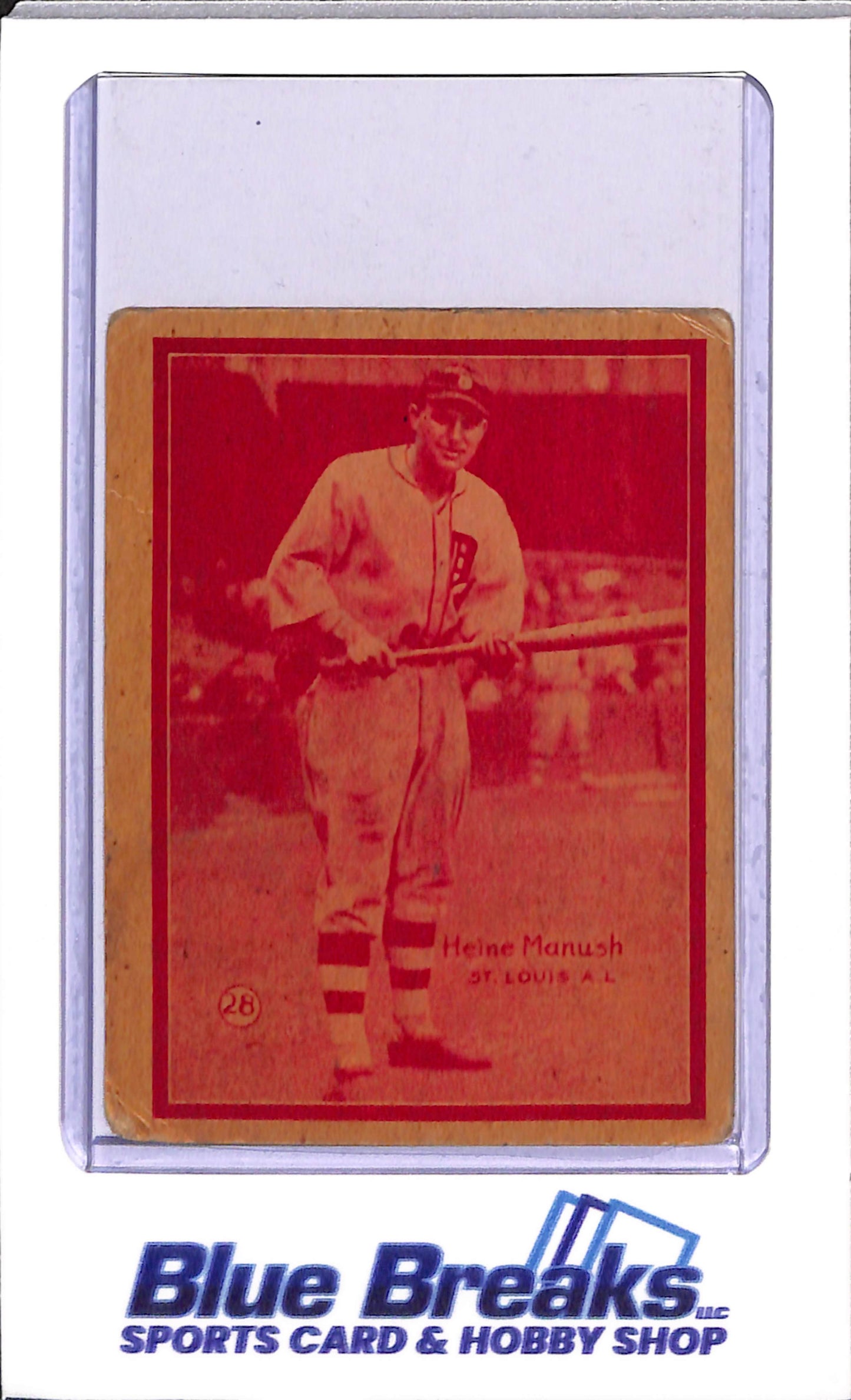 1931 W517 - Heine Manush - St Louis Browns - Baseball - Red - #28