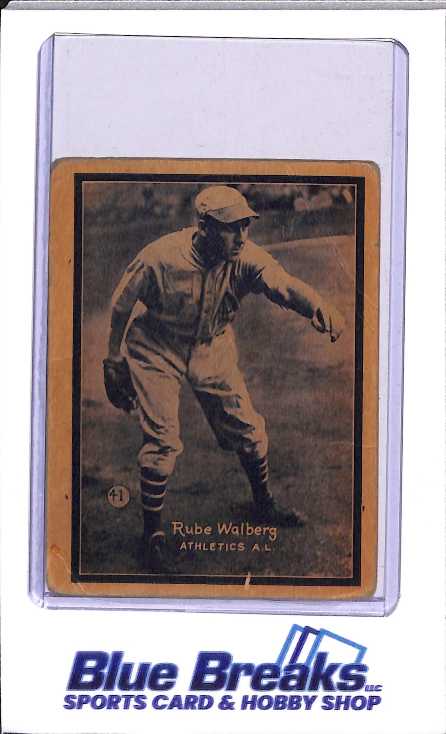 1931 W517 - Rube Walberg - Oakland Athletics - Baseball - Blue - #41