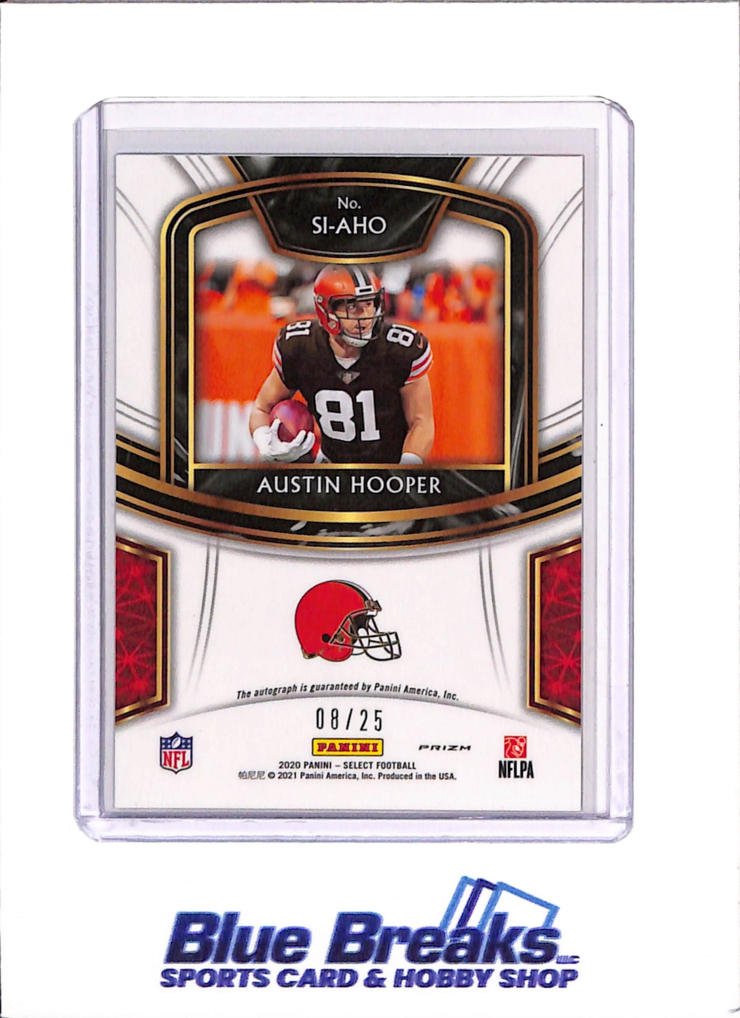2020 Panini Select - Austin Hooper - Football - Cleveland Browns - Auto - 8/25 - # SI-AHO - Signatures - Tie-Dye - Prizm