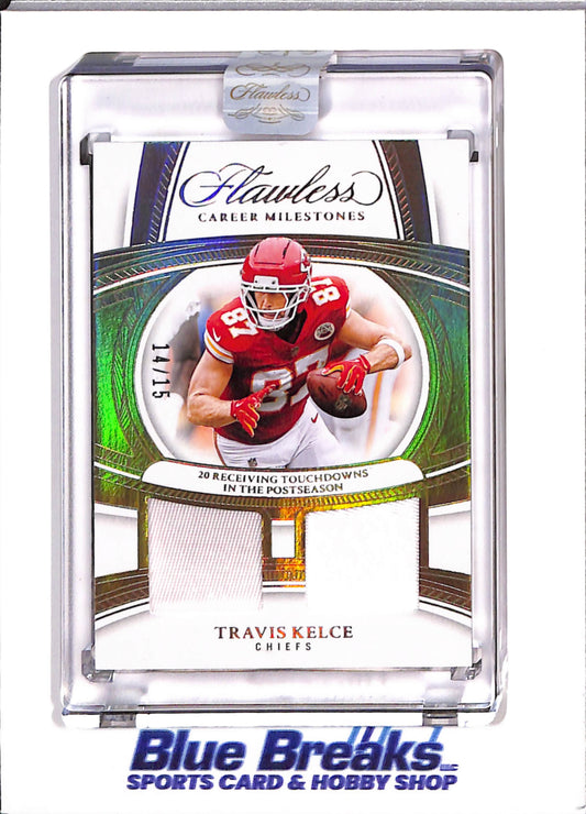 2025 Panini Flawless - Travis Kelce - Kansas City Chiefs - Football - 14/15 - Double Relic - #CM-TKE