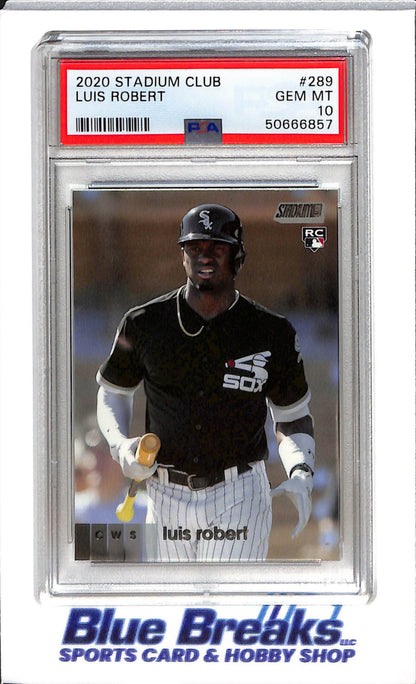 2020 Topps - Stadium Club - Luis Robert - RC - #289 - PSA 10 - baseball - White Sox