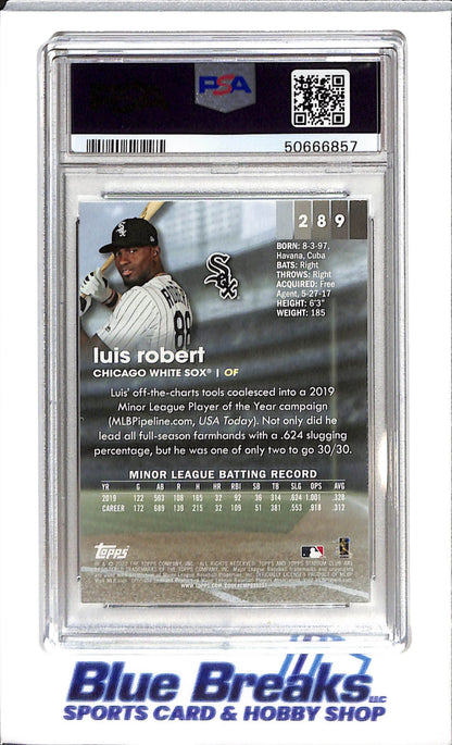 2020 Topps - Stadium Club - Luis Robert - RC - #289 - PSA 10 - baseball - White Sox