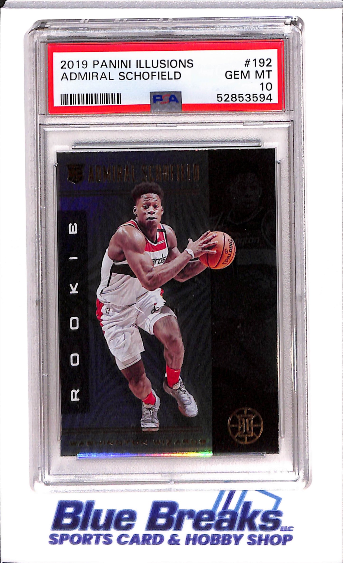 2019 Panini - Illusions - Admiral Schofield - RC - #192 - PSA 10 - basketball - Wizards