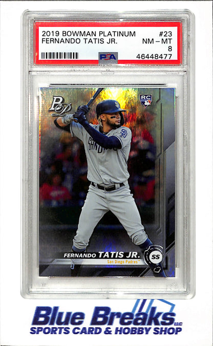 2019 Bowman - Platinum - Fernando Tatis Jr -RC - #23 - PSA 8 - baseball - Padres