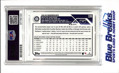2023 Topps - silver foil - Julio Rodriguez - #330 - PSA 9 - baseball - Mariners