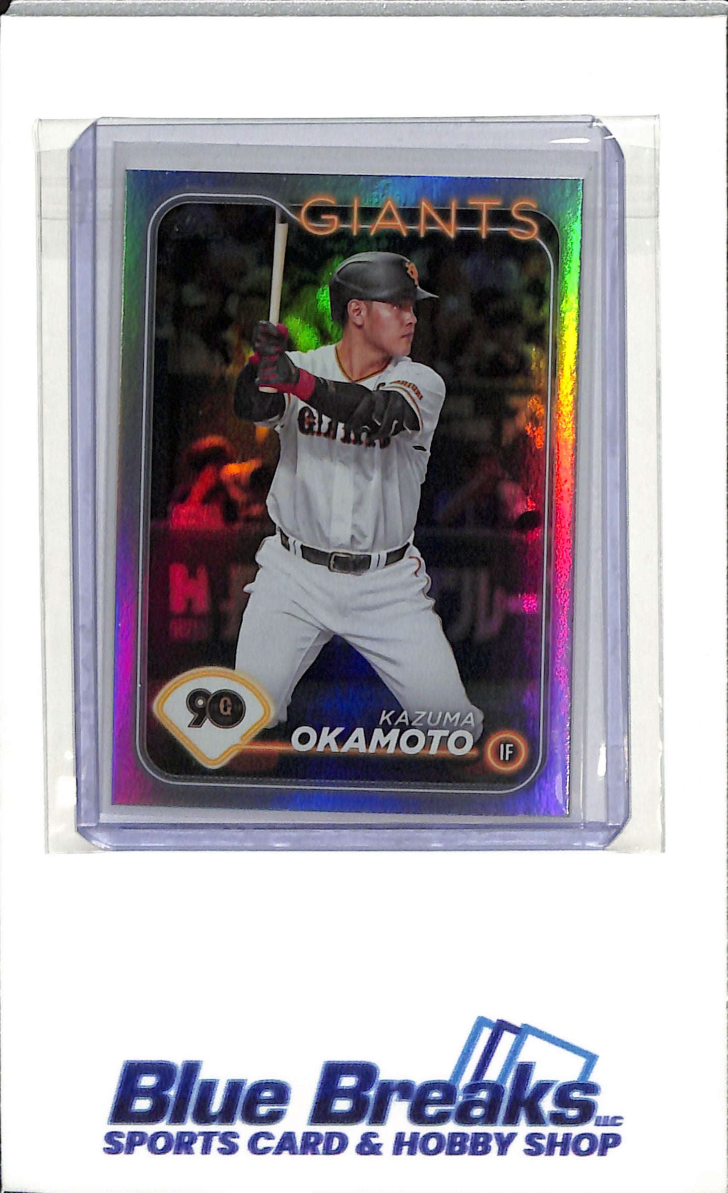 2024 Topps - Kazuma Okamoto - Yomiuri Giants - Toronto Blue Jays - Baseball - NPB - Japanese - Refractor - #46 - 123/150