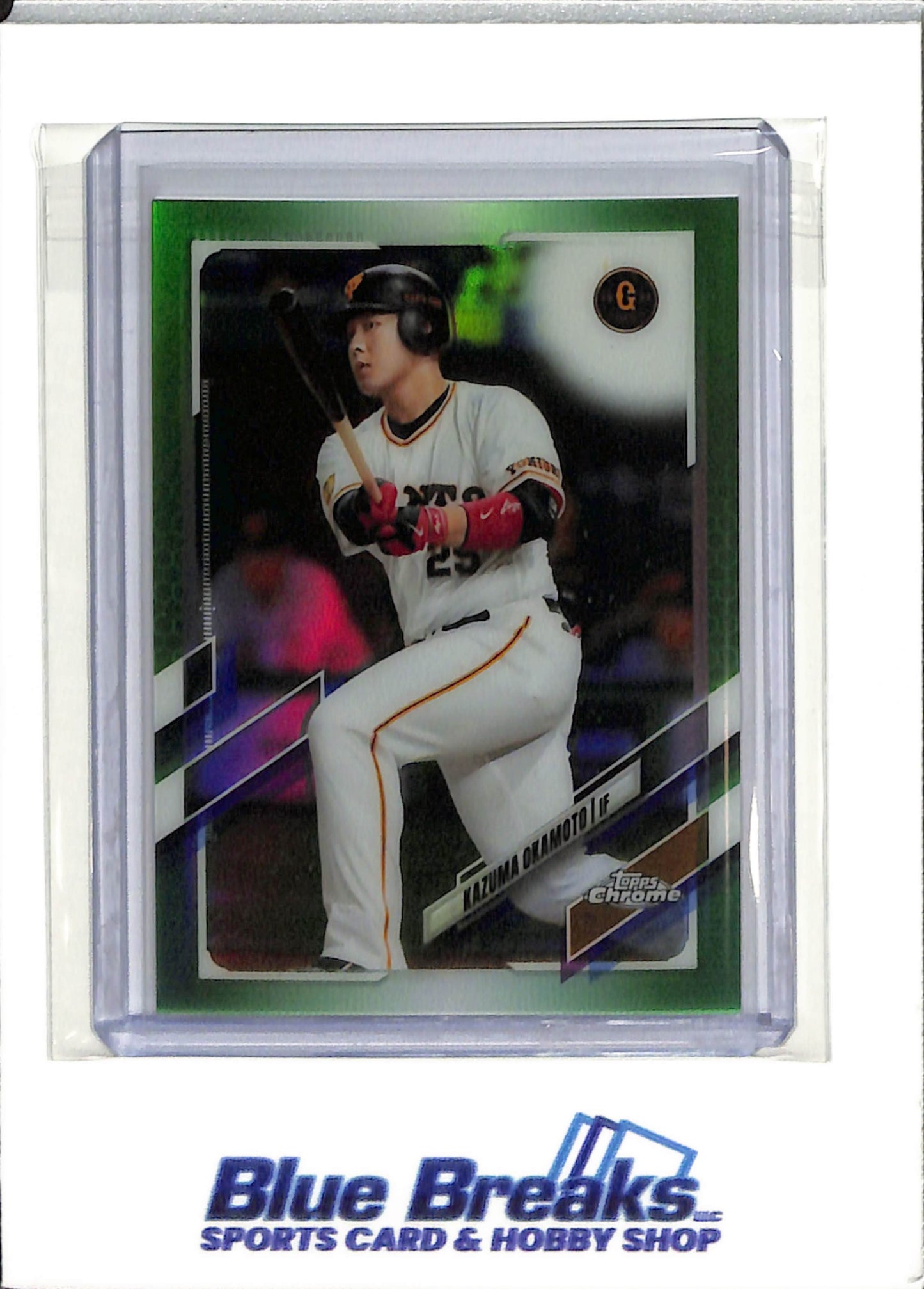 2021 Topps - Kazuma Okamoto - Yomiuri Giants - Toronto Blue Jays - Baseball - NPB - Japanese - #7 - Green - 10/99