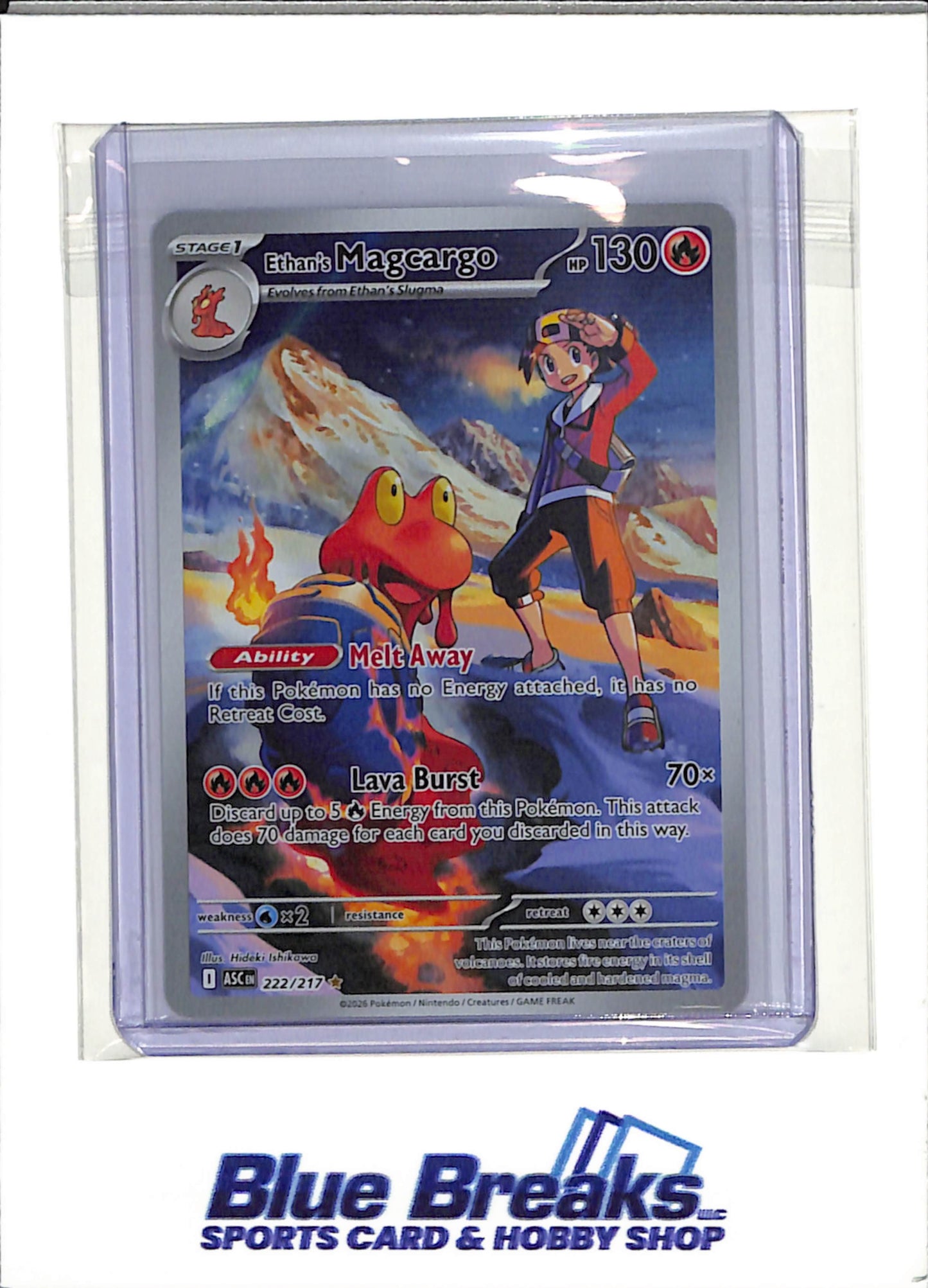 2026 Pokémon - Ethan's Magcargo - 222/217 - Illustration Rare ME - Ascended Heroes