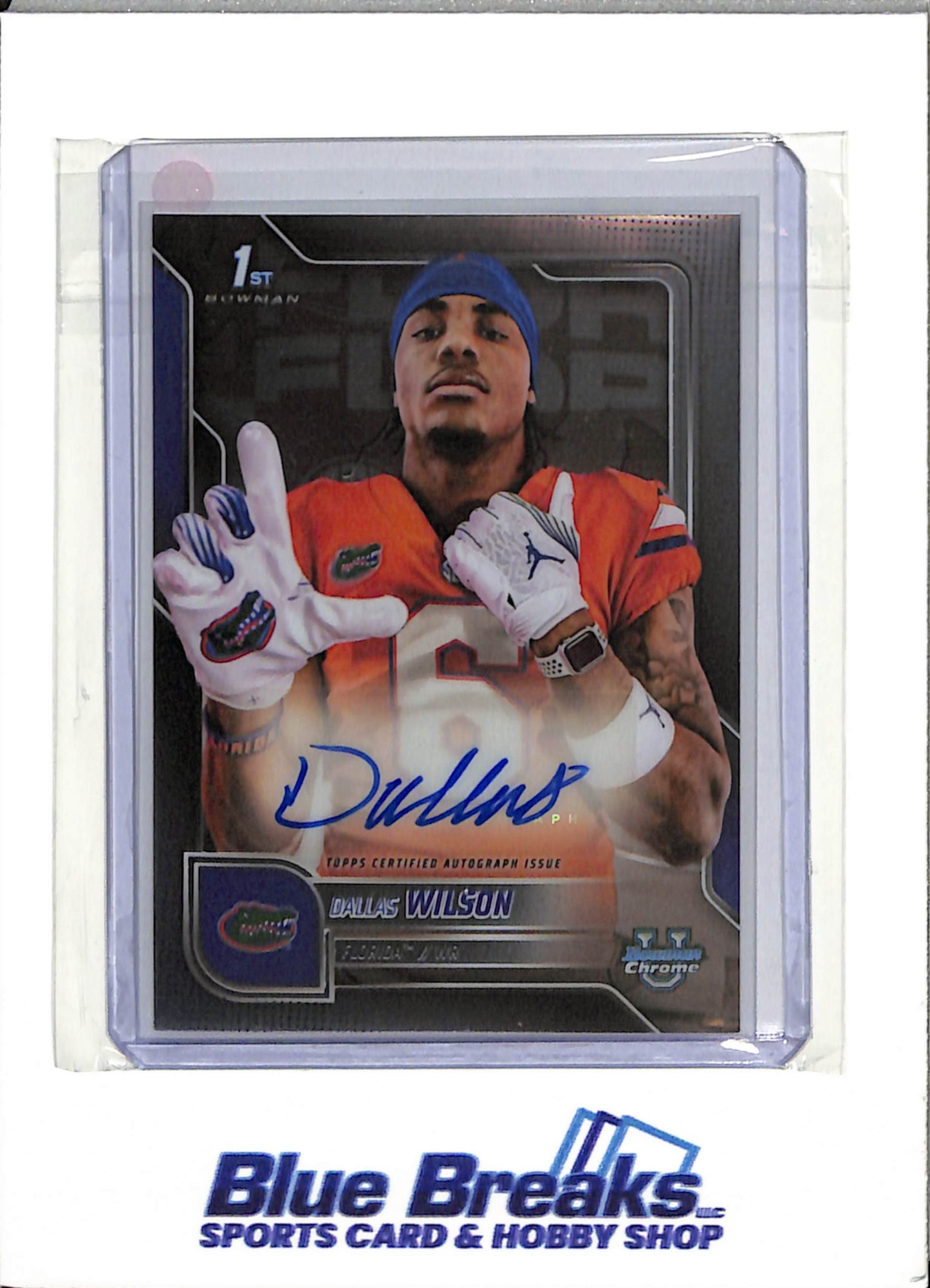 2025 Bowman - Dallas Wilson - Bowman Chrome University Football - Florida Gators - 1st Bowman - Auto - #BCA-DWI