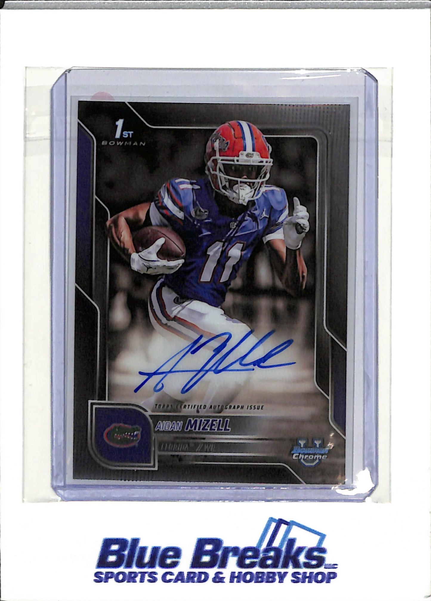 2025 Bowman - Aidan Mizell - Bowman University Chrome Football - Florida Gators -Auto - 1st - #BCA-AM