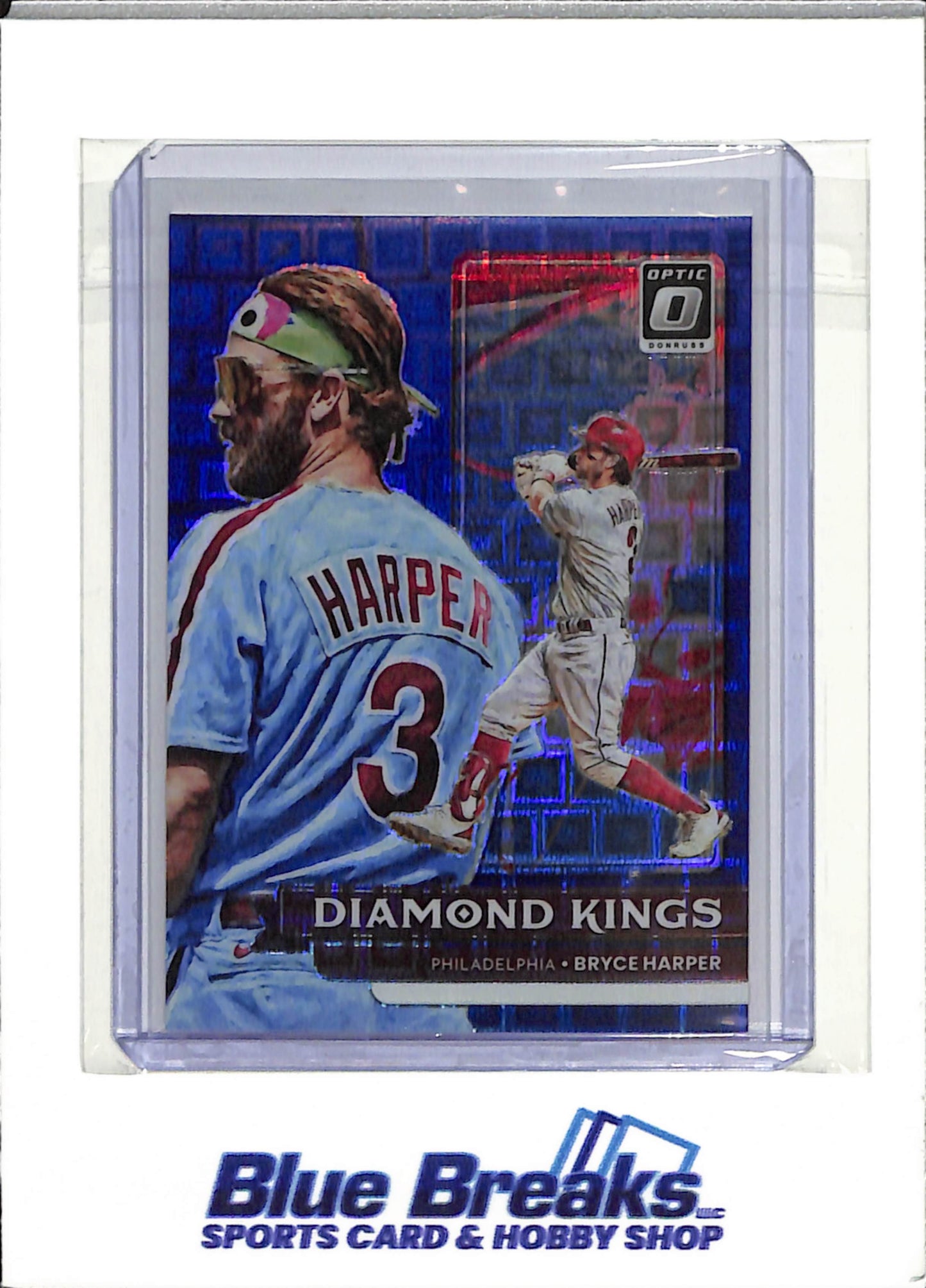 2022 Panini - Bryce Harper - Philadelphia Phillies - Baseball - Diamond Kings - Blue - Optic - 43/99