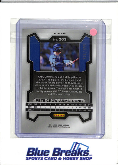 2024 Panini - Pete Crow-Armstong - Chicago Cubs - Baseball - Prizm - Red - Rookie- #203 - 374/399