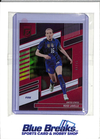 2022 Panini - Rose Lavelle - USA National Team - Donruss Elite - FIFA - Elite - Red - 1/15 - soccer