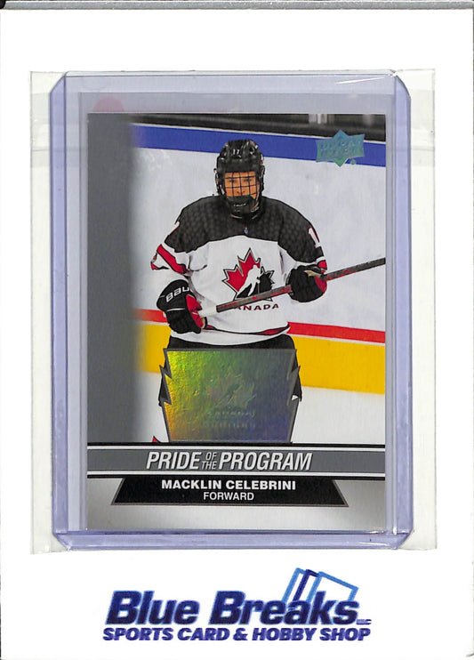 2023 Upper Deck - Macklin Celebrini - Team Canada - Pride of the Program - San Jose Sharks - NHL - Ice Hockey - #97