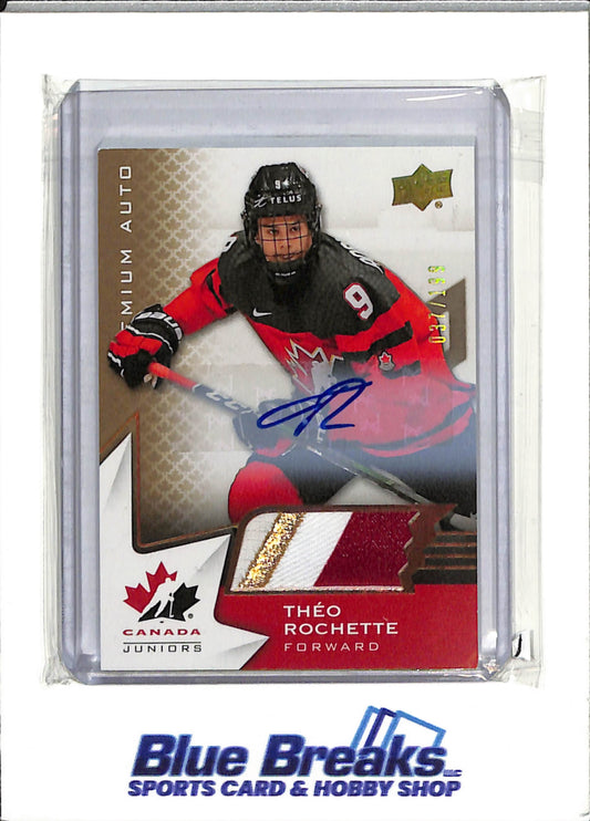 2020 Canada Juniors - Theo Rochette - Team Canada - UPPER DECK - Auto - #F9 - hockey