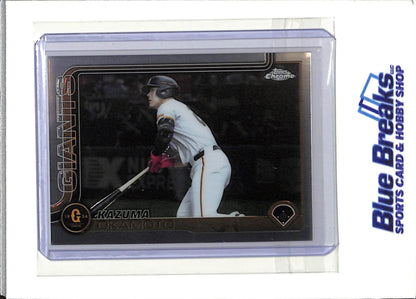 2025 Topps - Kazuma Okamoto - Yomiuri Giants - Toronto Blue Jays - NPB - Baseball - Japanese - Chrome - #98