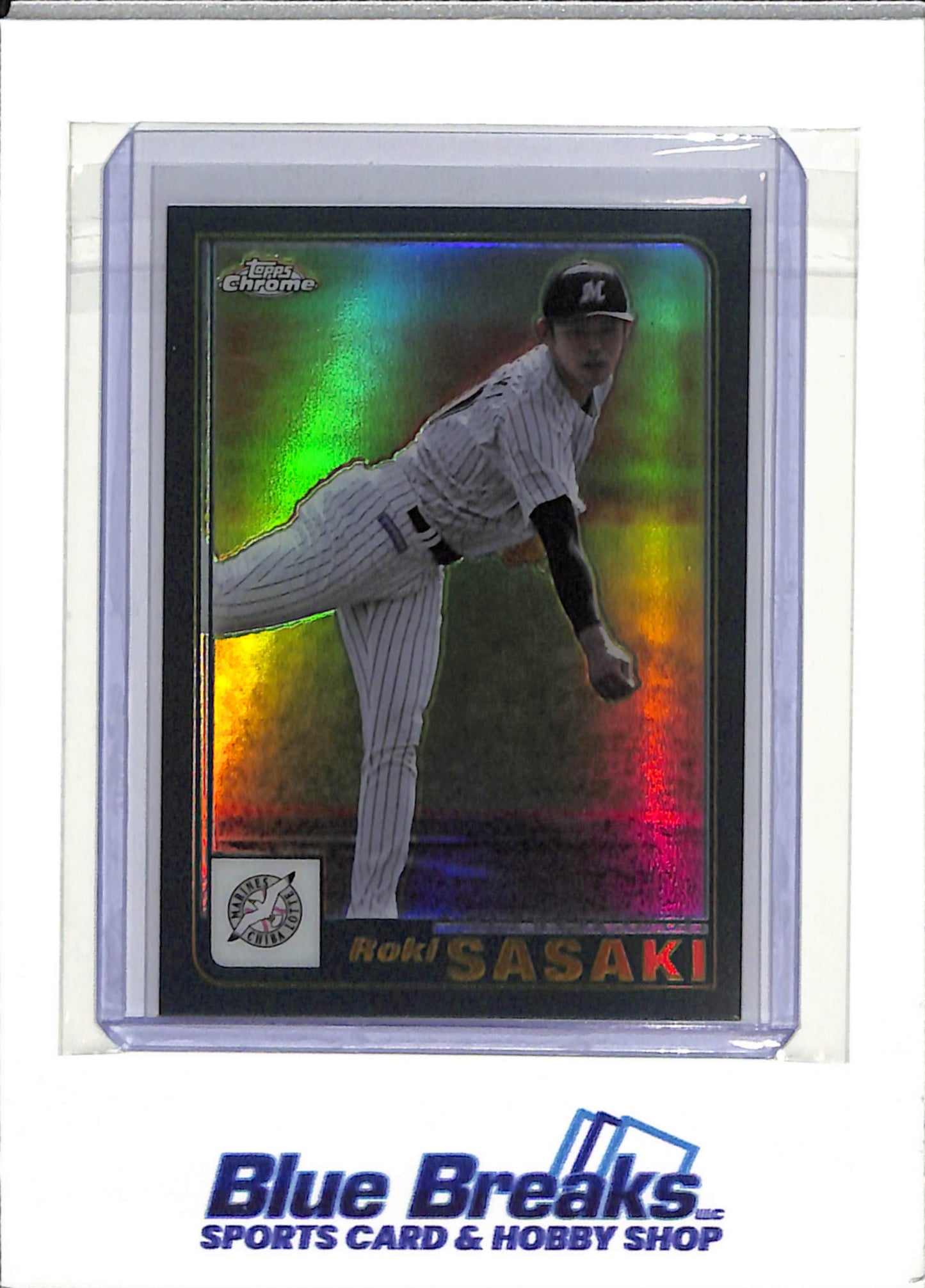 2023 Topps - Roki Sasaki - Chiba Lotte Marinę - Los Angeles Dodgers - NPB - Baseball - Green - #01-9