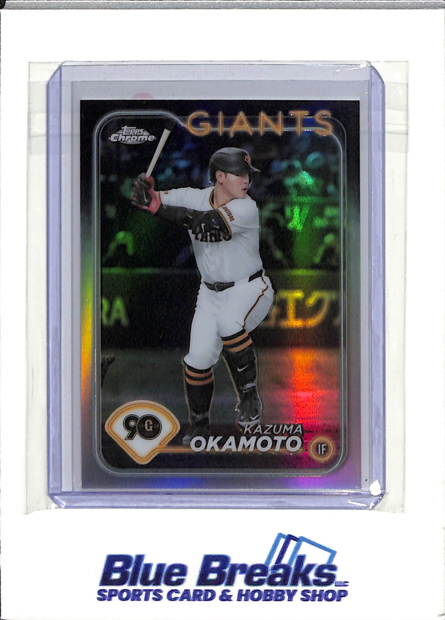 2024 Topps - Kazuma Okamoto - Yomiuri Giants - Toronto Blue Jays - Baseball - NPB - Japanese - #54 - Refractor