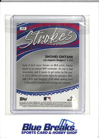 2024 Topps - Shohei Ohtani - Los Angeles Dodgers - Baseball - Strokes - Chrome - #S-2