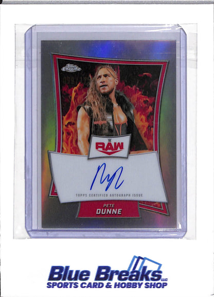 2025 Topps - Pete Dunne - Chrome WWE Raw - 99/175 - Auto - Refractor - #RBA-PET