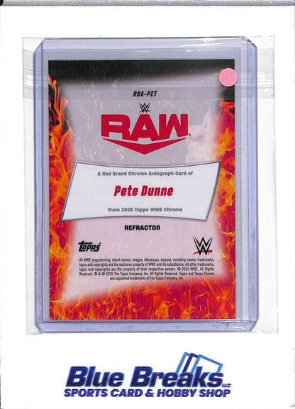 2025 Topps - Pete Dunne - Chrome WWE Raw - 99/175 - Auto - Refractor - #RBA-PET