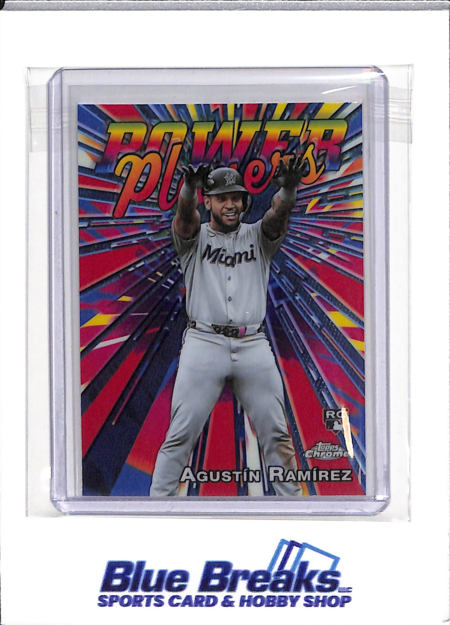 2025 Topps - Agustin Ramirez - Miami Marlins - Baseball - Power Players - Chrome - Rookie - #PP-29