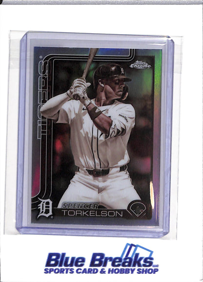 2025 Topps - Spencer Torkelson - Detroit Tigers - Baseball - Negative Refractor - Update - #USC27 - Chrome