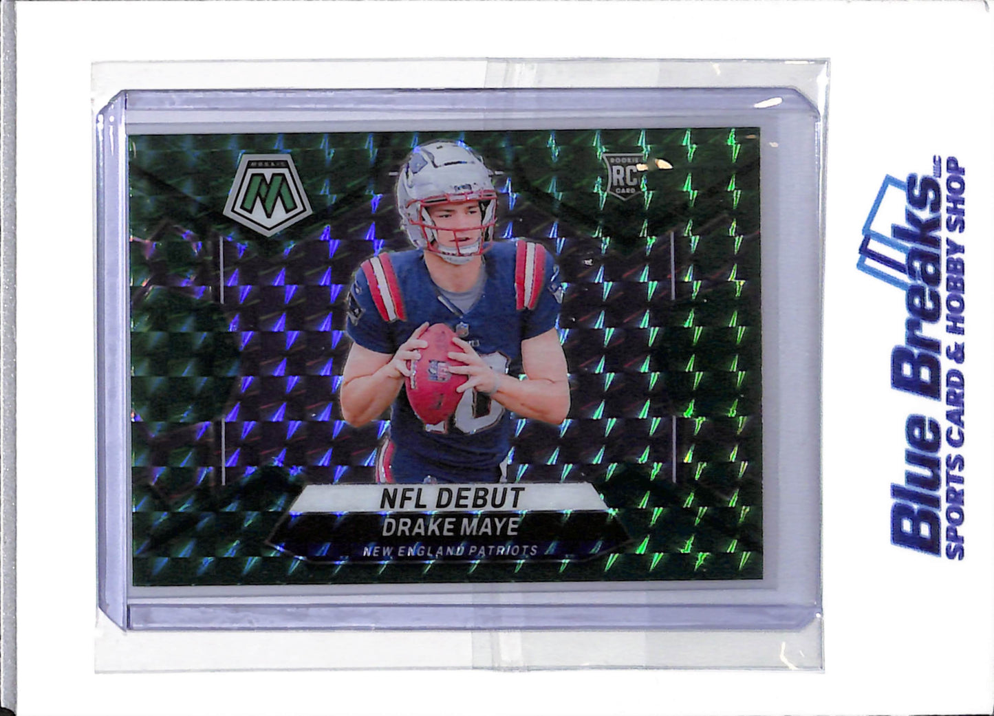 2024 Panini - Drake Maye - Mosaic - New England Patriots - Football - Green - Rookie - NFL Debut #273