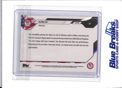 2026 Topps Now - Alysa Liu - Olympics - Gold Medal - Skating - Winter - # 16
