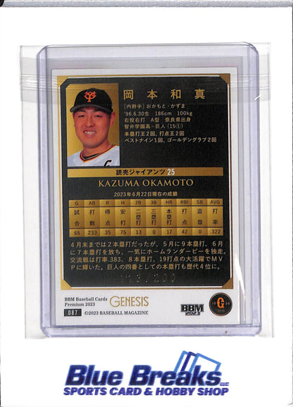 2023 BBM - Kazuma Okamoto - Yomiuri Giants - Toronto Blue Jays - Baseball - NPB - Pink - #087 - 113/200