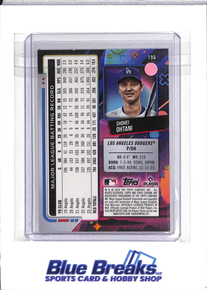 2024 Topps - Cosmic Chrome - Shohei Ohtani - #196 - baseball - Dodgers
