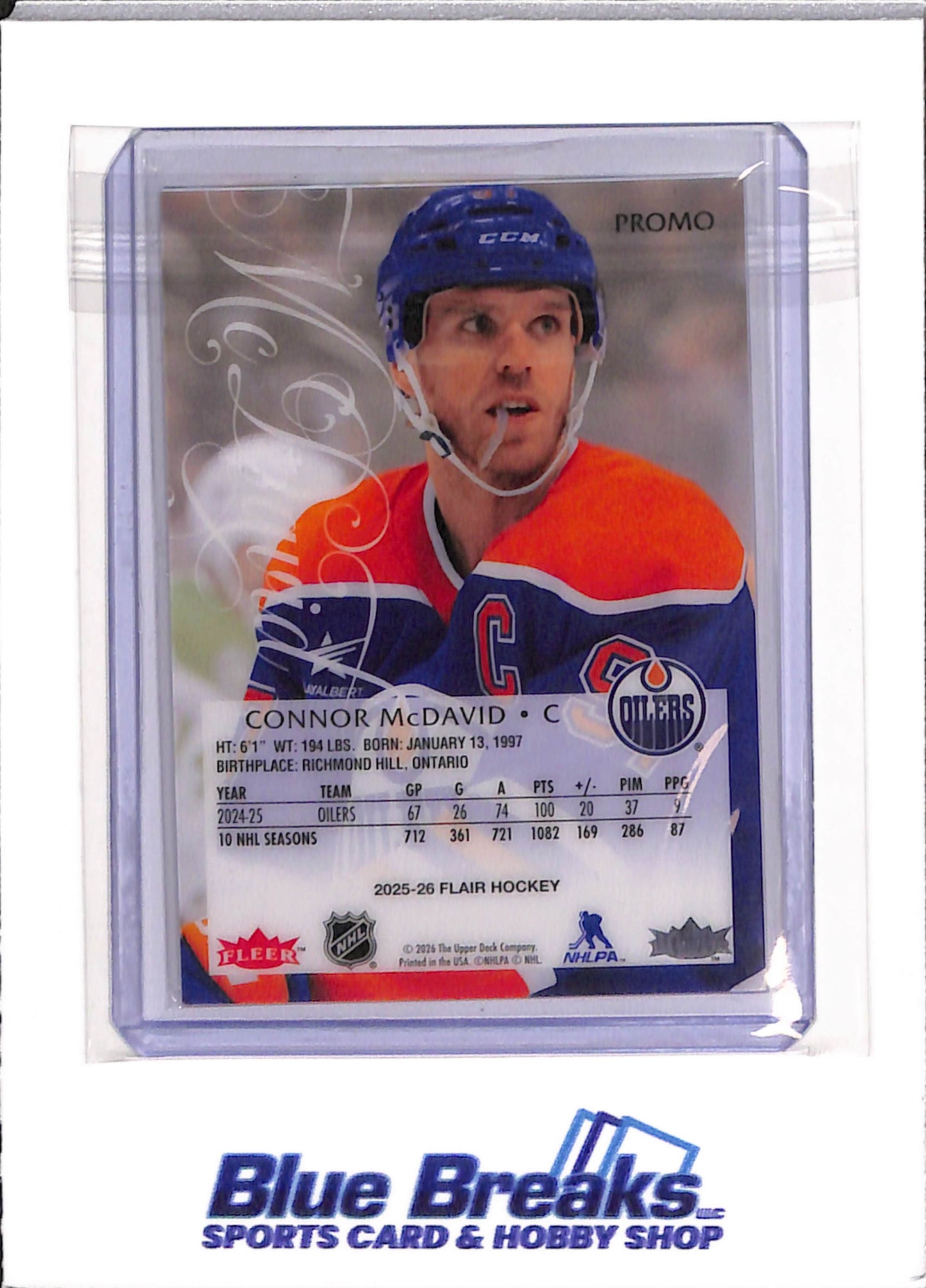 2026 Upper Deck - Fleer - Flair - Connor McDavid - promo sample - hockey - Oilers