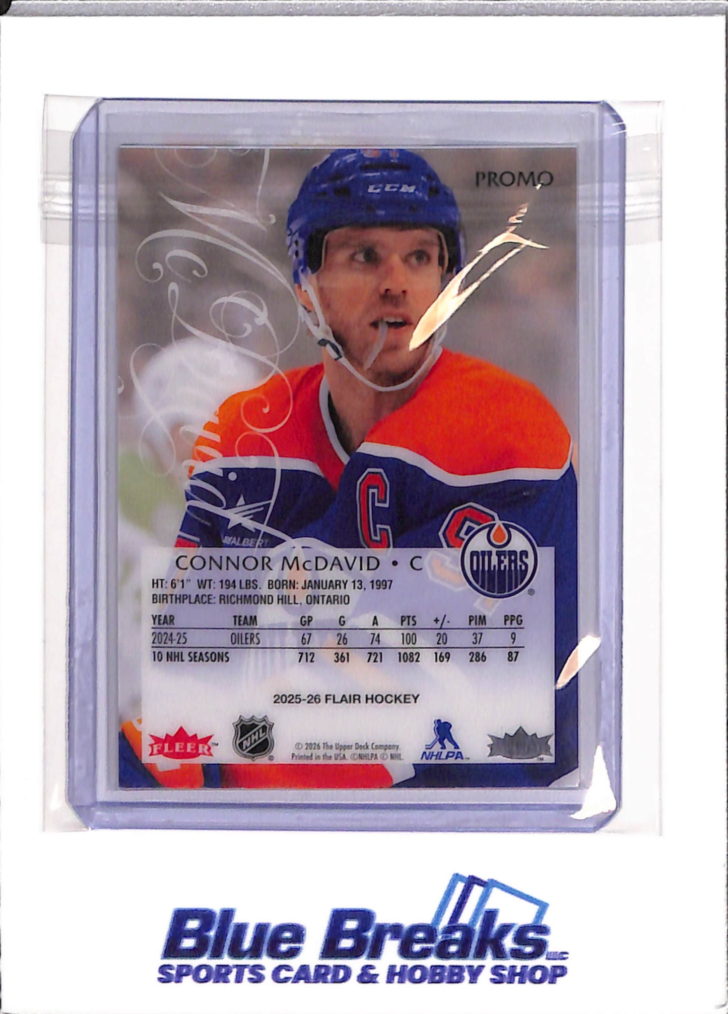 2026 Upper Deck - Fleer - Flair - Connor McDavid - promo sample - hockey - Oilers