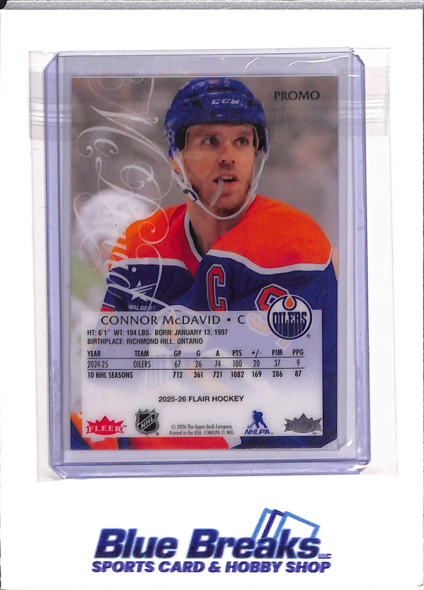 2026 Upper Deck - Fleer - Flair - Connor McDavid - promo sample - hockey - Oilers