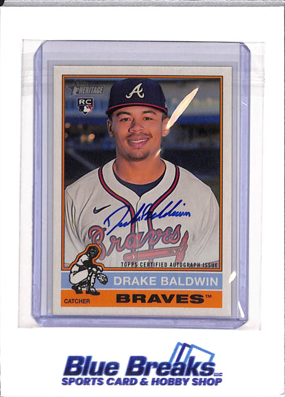 2025 Topps - Heritage - Drake Baldwin - auto - RC - #ROA-DBA - baseball - Braves