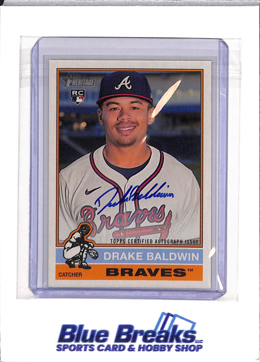 2025 Topps - Heritage - Drake Baldwin - auto - RC - #ROA-DBA - baseball - Braves