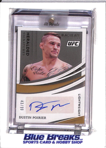 2021 Panini - Immaculate - Heralded Signatures - Dustin Poirier - auto - 43/99 - UFC - lightweight