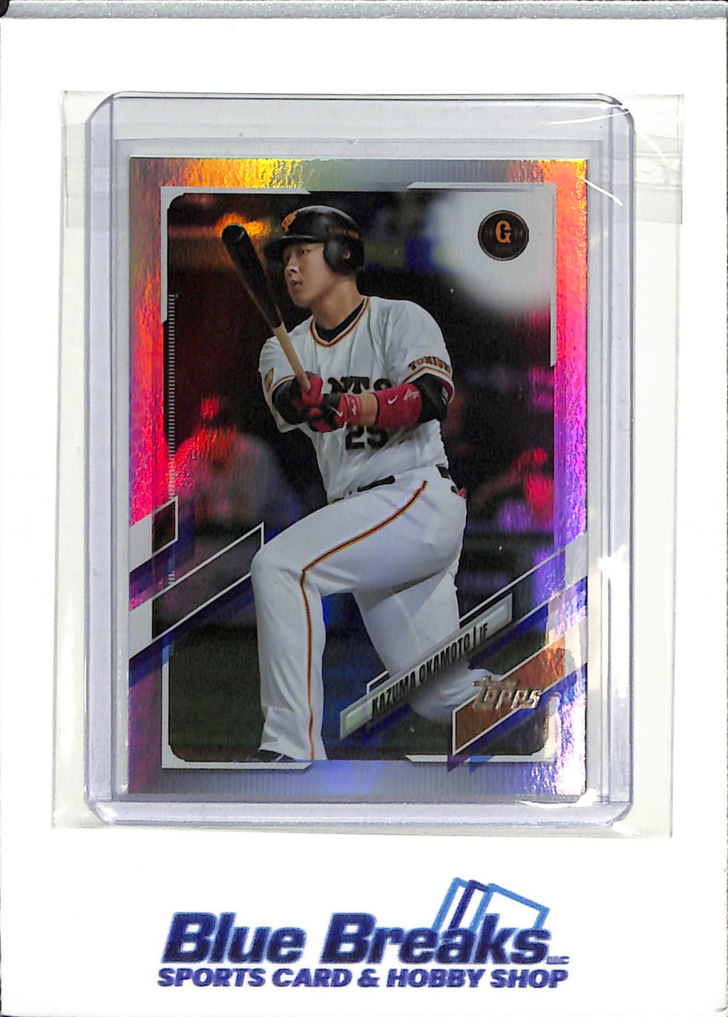 2021 Topps - Series 1 - Nippon Pro - foil - Kazuma Okamoto - 070/150 - #7 - baseball - Yomiuri Giants - Blue Jays