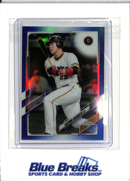 2021 - Topps Chrome - Nippon Pro - blue - Kazuma Okamoto - 069/150 - #7 - baseball - Yomiuri Giants - Blue Jays