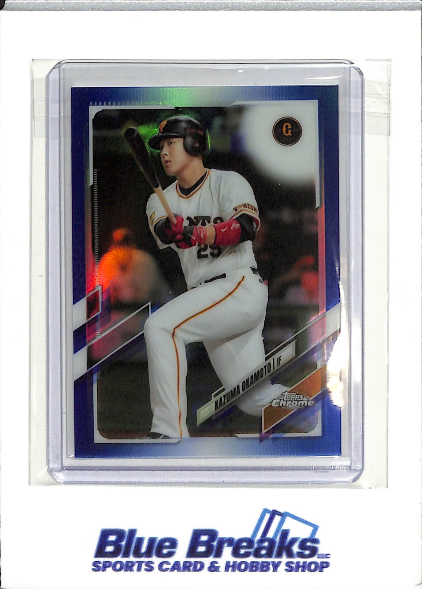 2021 - Topps Chrome - Nippon Pro - blue - Kazuma Okamoto - 078/150 - #7 - baseball - Yomiuri Giants - Blue Jays